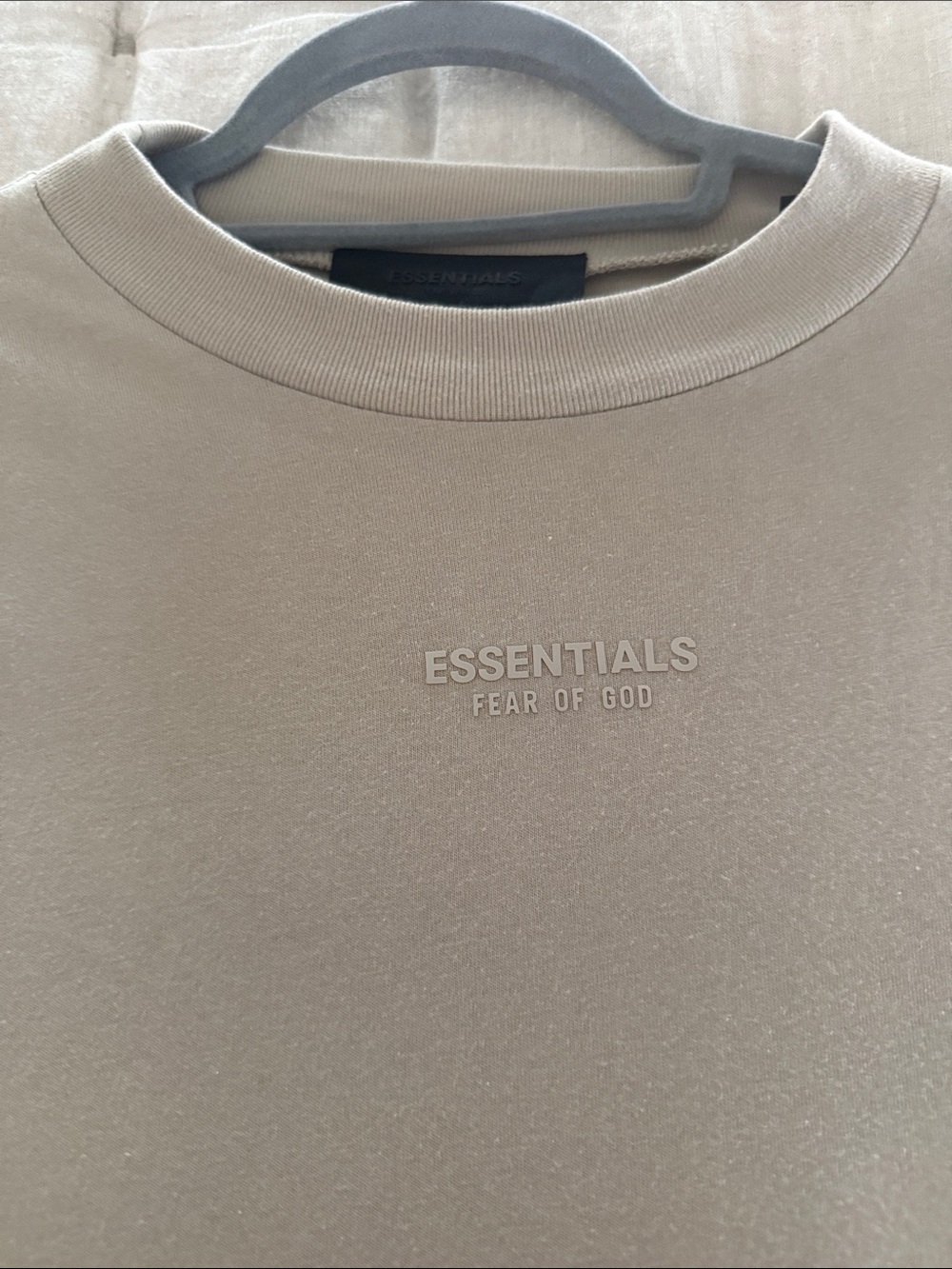 Essentials Fear Of God Short Sleeve Tee in Light Beige
